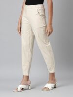 GO COLORS Women's Regular Fit Cotton Pant (8905344044227_Light